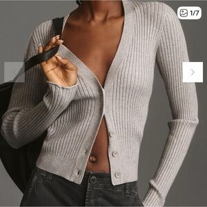 Good American Cozy Ribbed Cardigan